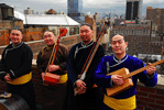 Ayan Shirizhik, Mai-ool Sedip, Bady-Dorzhu Ondar, and Ayan-ool Sam New York City 2007 tour of USA.